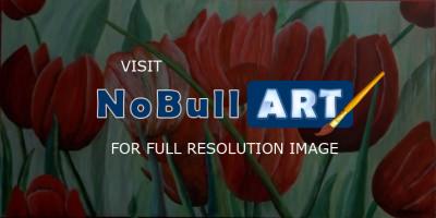 Flouwer Paintings - Tulips - Oil